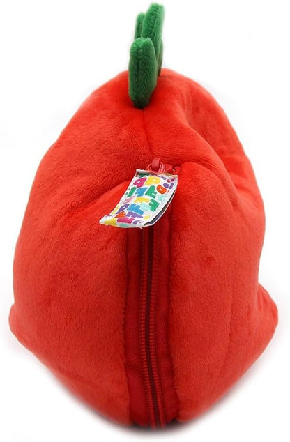 LES DÉGLINGOS Flipetz Comet The Ladybug Decorative Pillow – Reversible Tomato to Ladybug 2-in-1 Plush Cushion – 7 Inch Stuffed Animal Pillow for Sofa, Bed & Any Room Décor for Home Decor