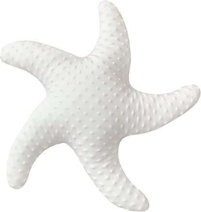 Marble Empire White Starfish Pillow for Couch and Bed, Coastal Decor Throw Pillow, Ocean Beach Theme Accent Pillow for Living Room