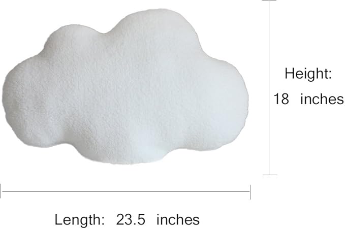 Lovely Cartoon Clouds Shaped Throw Pillows Waist Rest Cushion Bedrest Reading Pillows Chair Back Cushion for Bedroom Office Car