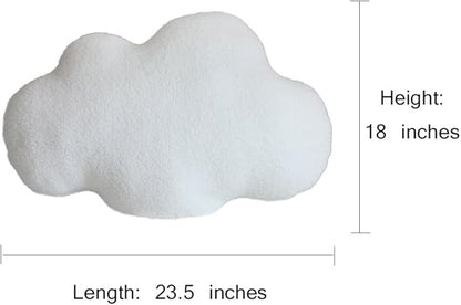 Lovely Cartoon Clouds Shaped Throw Pillows Waist Rest Cushion Bedrest Reading Pillows Chair Back Cushion for Bedroom Office Car