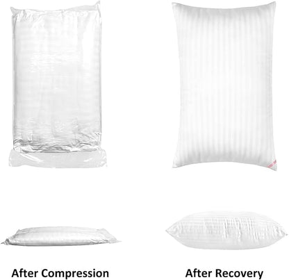 EIUE Bed Pillows for Sleeping 4 Pack，Pillows for Side and Back Sleepers,Super Soft Down Alternative Microfiber Filled Pillows (White, Queen (Pack of 4))