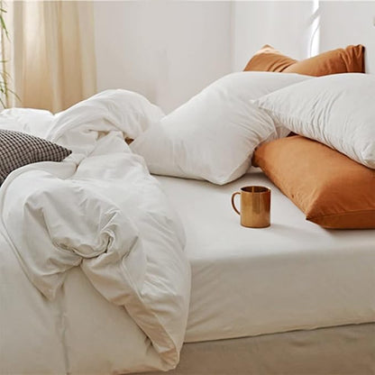 ETDIFFE White King Size Comforter, 3 Piece Aesthetic Modern Bedding Set - Soft & Lightweight All Season Microfiber Down Alternative Bed Comforter with 2 Pillow Shams for Women Men