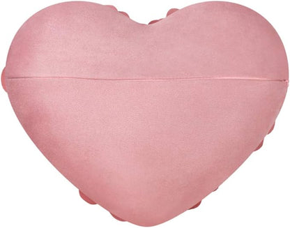 JWH Valentine's Day Throw Pillow Covers Decorative Flower Accent Pillow Cases Heart Shaped Cushion for Couch Living Room Bed Chair 14 x 16 Inches Dusty Pink