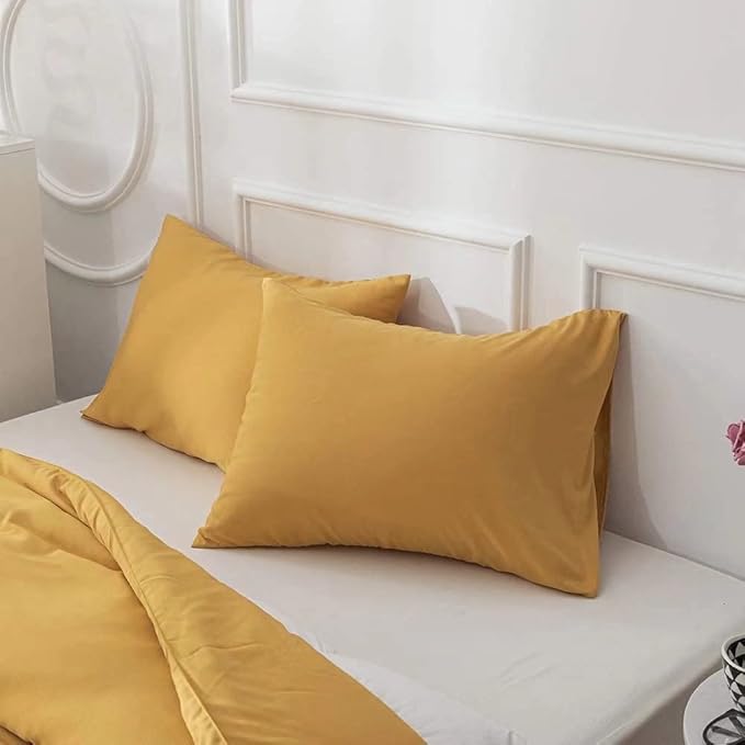 Houseri Mustard Yellow Comforter Set Twin Dark Yellow Bedding Twin Comforter Sets for Girls Yellow Comforters Toddler Boys Mustard Comforter Twin Ginger Yellow Bedding Sets Soft Dorm Comforter Twin