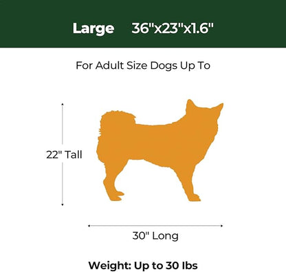 BALANCE Dog Crate Bed, Orthopedic Dog Bed Pad with Waterproof Liner, Washable Crate Foam Pet Mat for Large, Medium, Puppy Dogs Breeds, Powder Blue, 36"x23"x1.6"