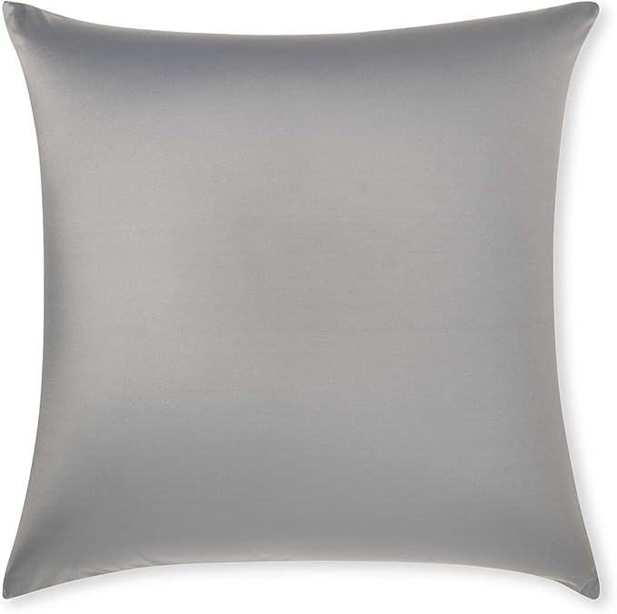 PILLOWY 20" x 20" Throw Pillow - Dark Grey: 1 PCS Luxurious Premium Microbead Pillow with 85/15 Nylon/Spandex Fabric. Forever Fluffy, Outstanding Beauty & Support. Silky, Soft & Beyond Comfortable