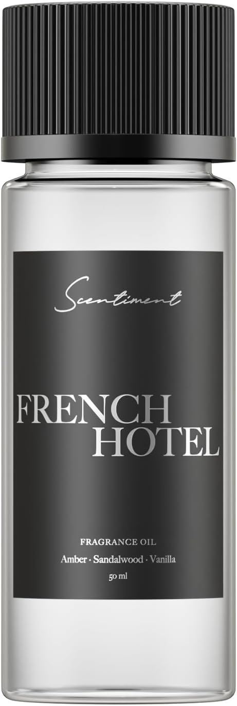 Scentiment Diffuser Oil - Minuit à Paris | Aromatherapy Home Fragrance | Inspired by Luxury Five Star Hotel Scents | Luxurious Scent with Notes of Amber, Sandalwood, Vanilla (50 mL)
