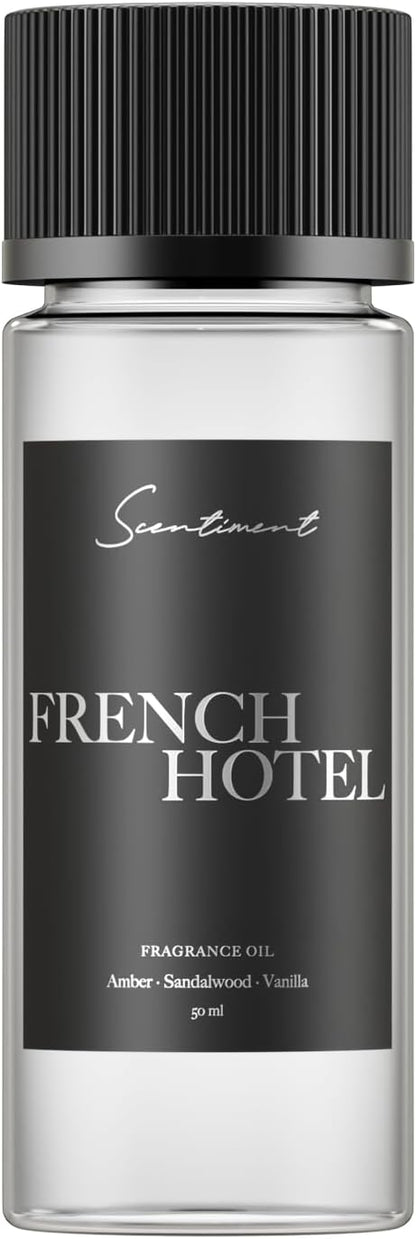 Scentiment Diffuser Oil - Minuit à Paris | Aromatherapy Home Fragrance | Inspired by Luxury Five Star Hotel Scents | Luxurious Scent with Notes of Amber, Sandalwood, Vanilla (50 mL)