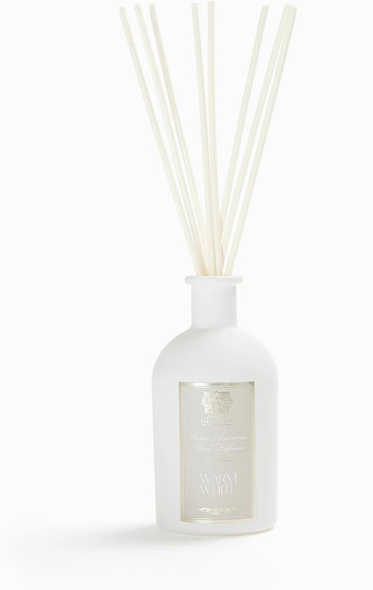 Antica Farmacista Home Ambiance Diffuser - Long-Lasting Reed Scent Diffuser - Luxury Room Freshener Gift - Warm White, 8.45 fl oz