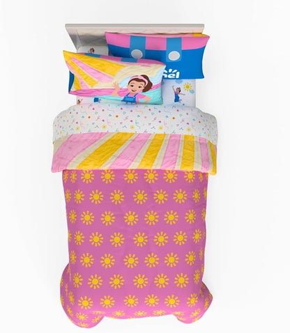 Ms. Rachel Educational Adventures Kids Bedding Super Soft Microfiber Comforter and Sheet Set, 4 Piece Twin Size, (Officially Licensed Product) by Franco