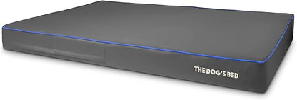 The Dog’s Bed Orthopedic Memory Foam Dog Bed Mattress, Oxford Fabric, Grey with Dark Blue Trim, XXXL, 6-Inch
