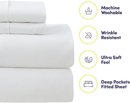 7 Piece Comforter Set Bag Solid Color All Season Soft Down Alternative Blanket & Luxurious Microfiber Bed Sheets, Queen, Gray Plaid