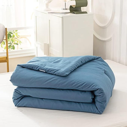 Blue Comforter Sets Twin Lake Blue Bedding Comforter Set Blanket Quilt Solid Color Modern Breathable Soft Mist Blue King Bedding Comforter Sets Twin Bed