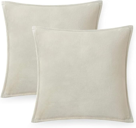 UGG Coco 2-Pack Decorative Pillows - Soft & Plush Throw Pillow Inserts with Throw Pillow Covers - Perfect for Sofa, Bed, Living Room Decor or Home Decor, 20" x 20", Ivory Shoreline