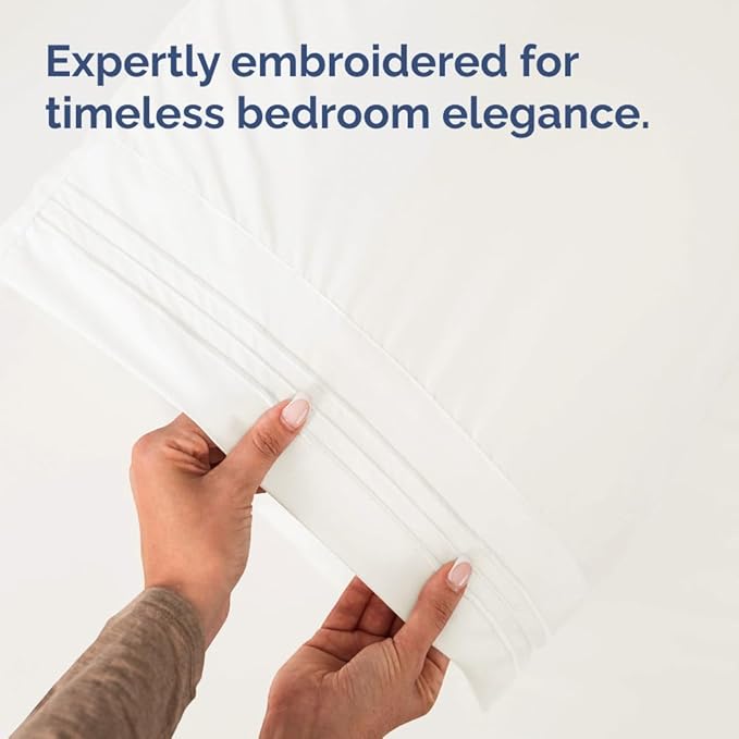 Queen Pillow Cases Set of 2 - Ultra Soft Hotel Quality Pillowcase Covers - Comfy, Cozy & Wrinkle Free - Shrinkage and Fade Resistant - Machine Washable Pillow Protectors - 2 Piece Set - Antique White