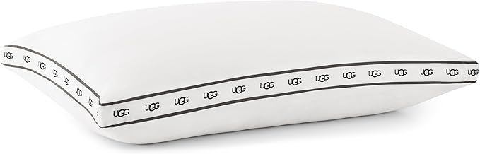 UGG King Bed Pillow – Plush Down Alternative Pillow, Soft & Breathable Medium Firm Sleeping Pillows, Premium Luxury Home Decor Hypoallergenic Pillow for Bed, White, 20” x 36” (Devon)