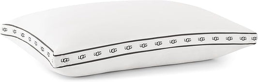 UGG King Bed Pillow – Plush Down Alternative Pillow, Soft & Breathable Medium Firm Sleeping Pillows, Premium Luxury Home Decor Hypoallergenic Pillow for Bed, White, 20” x 36” (Devon)