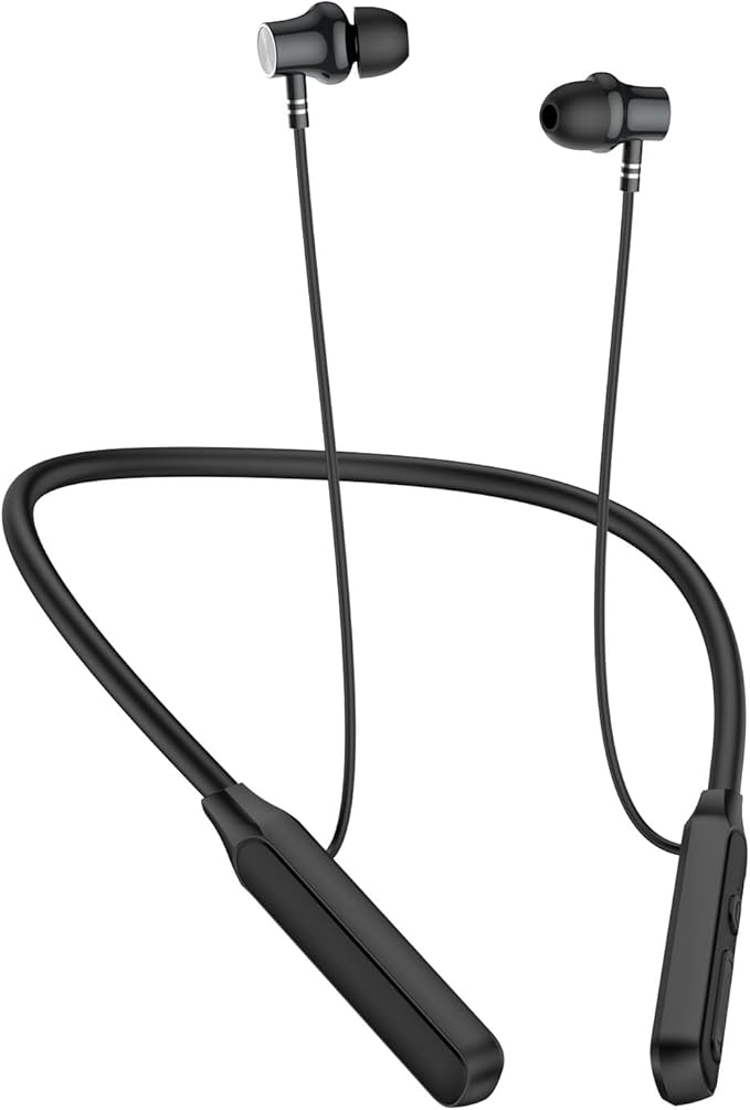 Neck Headphones Wireless Bluetooth，V5.2 with Microphone Neckband Bluetooth Headphones，35 Hours of Playtime in-Ear Neckband Earbuds no Power Button IPX7 Sweat-Resistant deep bass (Y8H)