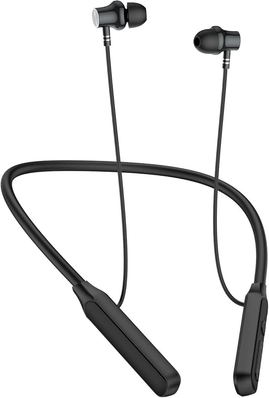 Neck Headphones Wireless Bluetooth，V5.2 with Microphone Neckband Bluetooth Headphones，35 Hours of Playtime in-Ear Neckband Earbuds no Power Button IPX7 Sweat-Resistant deep bass (Y8H)