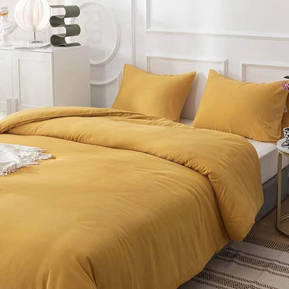 Houseri Mustard Yellow Comforter Set Twin Dark Yellow Bedding Twin Comforter Sets for Girls Yellow Comforters Toddler Boys Mustard Comforter Twin Ginger Yellow Bedding Sets Soft Dorm Comforter Twin