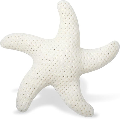 Marble Empire Starfish Pillow for Couch and Bed, Coastal Decor Throw Pillow, Ocean Beach Theme Accent Pillow for Living Room（Sequins）