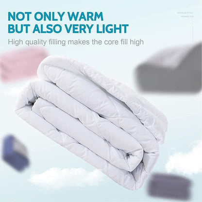 Decroom Lightweight California King Comforter Set with 2 Pillow Sham - 3 Pieces Set - Quilted Down Alternative Comforter/Duvet Insert for All Season - White - Cal King Size