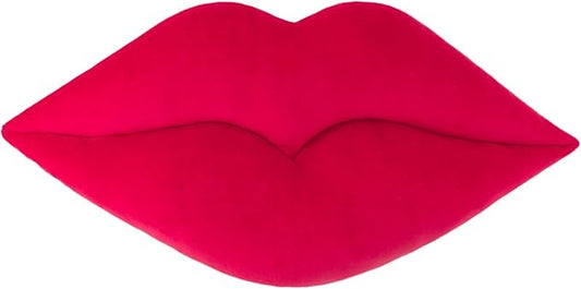 KINGROSE 3D Lip Throw Pillow Cute Decorative Pillow Soft Cushion for Sofa Couch Bed Home Decor Girls 12 x 24 Inches Red