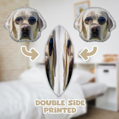Custom Pet Pillow with Photo - Personalized Dog Cat Shaped Pillow - Personlized Pet Memorial Gifts for Loss of Dogs - Bereavement Gift for Dog Lover for Him or Her