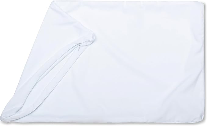 PILLOWY 12"x20" Throw Pillowcases (Cover Only) - 85/15 Nylon, Spandex - Luxurious, Silky, Stretchy & Soft - 1Pcs Solid Color - A Perfect Choice for Couch Chairs Sofa Bed Adult or Kids Bedroom, White