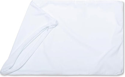 PILLOWY 12"x20" Throw Pillowcases (Cover Only) - 85/15 Nylon, Spandex - Luxurious, Silky, Stretchy & Soft - 1Pcs Solid Color - A Perfect Choice for Couch Chairs Sofa Bed Adult or Kids Bedroom, White