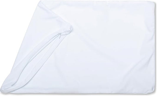 PILLOWY 12"x20" Throw Pillowcases (Cover Only) - 85/15 Nylon, Spandex - Luxurious, Silky, Stretchy & Soft - 1Pcs Solid Color - A Perfect Choice for Couch Chairs Sofa Bed Adult or Kids Bedroom, White