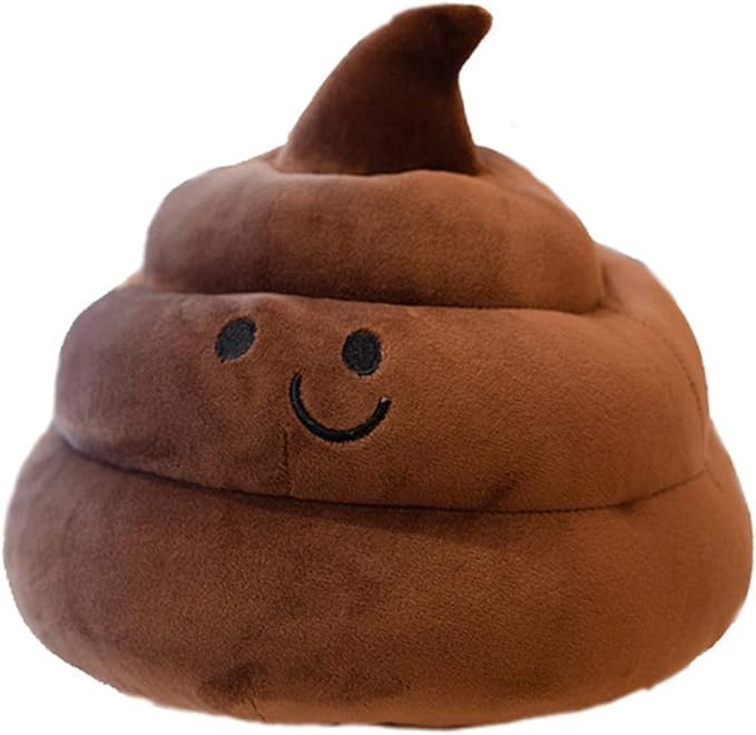 Lovely Plush Simulation Poop, Spoof Gifts, 3D Funny Decoration Pillow (10in, Brown)