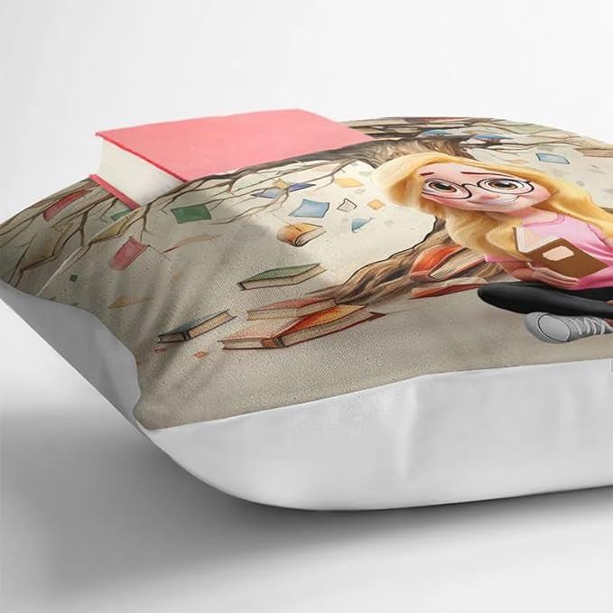 Personalized Pocket Pillow - Book Lover Gift, Reading Nook Accessory, Cozy Home Décor Idea - This is My Reading Pillow Book Tree