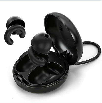 Noise Cancelling Ear Plugs for Sleep, Small Ear Fit - No-Pain for Side Sleepers, 33dB NRR Reusable Silicone One-Piece Design, 4 Sizes for Adults & Kids, Portable Case