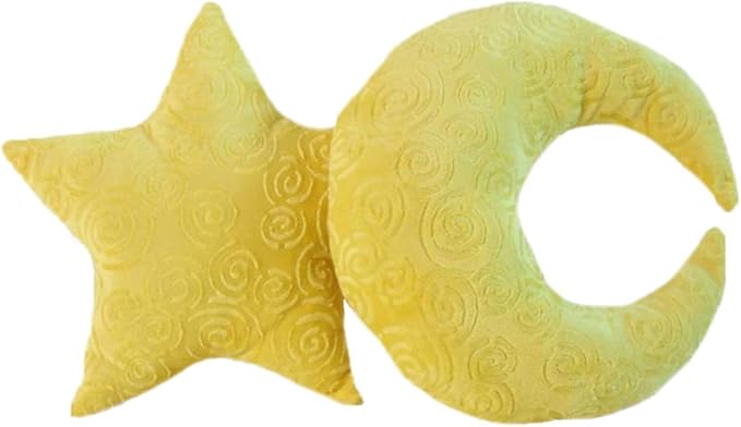 Snuggle Stuffs Crescent Moon Minky Plush Yellow Throw Pillow