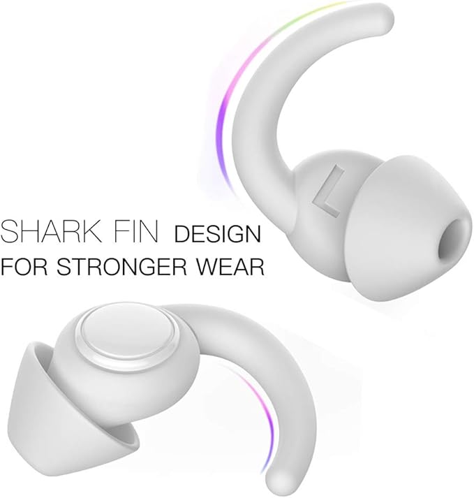 Ear Plugs for Sleeping, Noise Reduction Reusable Earplugs for Sleep, Hearing Protection Soft Comfy Silicone Ear Plugs for Concerts, Focus, Travel, Work, 33dB Noise Cancelling (BLACKGREY5)