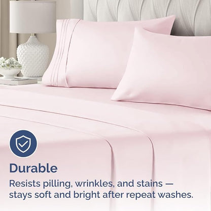 Queen Pillow Cases Set of 2 - Ultra Soft Hotel Quality Pillowcase Covers - Comfy, Cozy & Wrinkle Free - Shrinkage and Fade Resistant - Machine Washable Pillow Protectors - 2 Piece Set - Lavender Pink