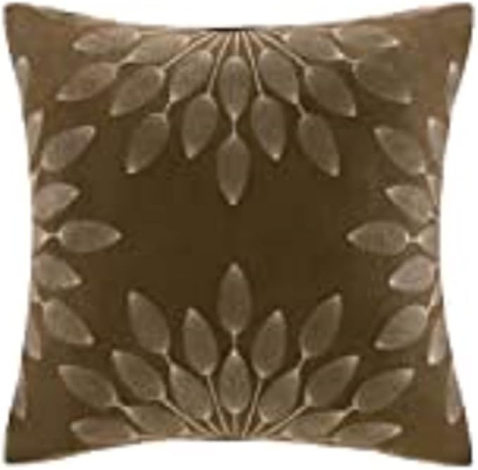 Madison Park Palmer Comforter Set - Faux Suede Design, Striped Accent, All Season Down Alternative Bedding, Matching Shams, Decorative Pillow, Bed Skirt, King (104 in x 92 in), Natural 7 Piece