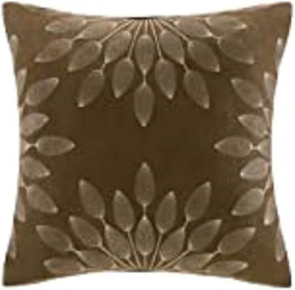 Madison Park Palmer Comforter Set - Faux Suede Design, Striped Accent, All Season Down Alternative Bedding, Matching Shams, Decorative Pillow, Bed Skirt, King (104 in x 92 in), Natural 7 Piece