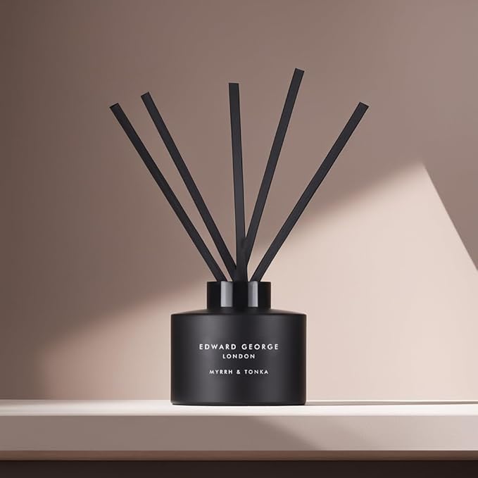 Edward George Reed Diffusers for Home Egyptian Cotton Fragrance Oil Reed Diffuser Set with 10 Oil Diffuser Sticks, 5.6 fl oz