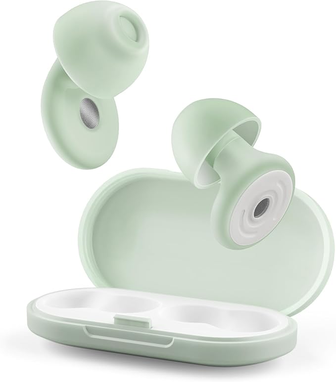Ear Plugs, Soft Ear Plugs for Sleeping - 30dB Noise Cancelling Reusable Silicone Earplugs, Ultra Comfortable Fit for Studying, Concerts, Travel, 8 Ear Tips