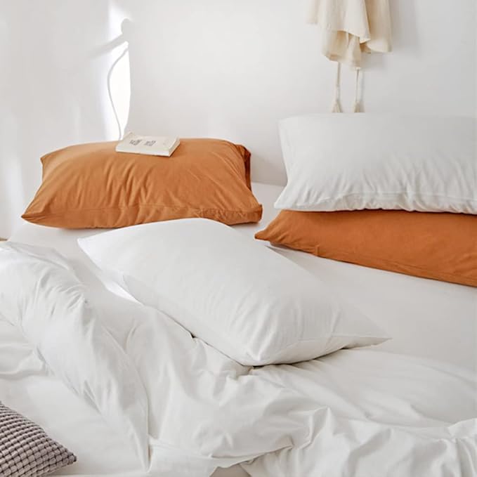 ETDIFFE White King Size Comforter, 3 Piece Aesthetic Modern Bedding Set - Soft & Lightweight All Season Microfiber Down Alternative Bed Comforter with 2 Pillow Shams for Women Men