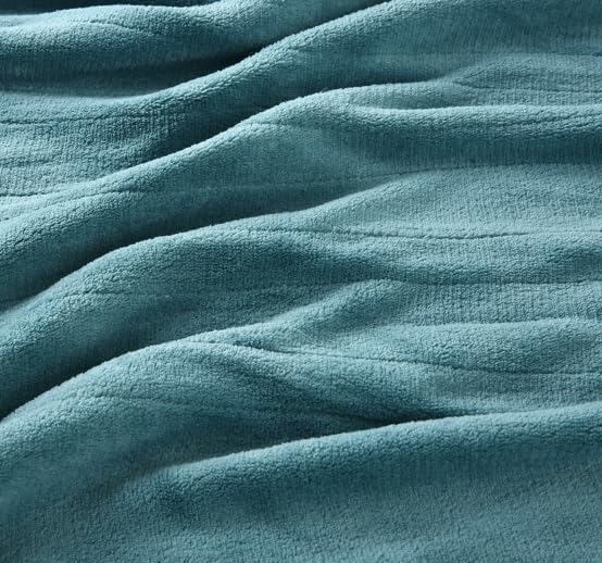 Electric Heated Blanket Twin Size 62"x84", Fast Heating Throw, Soft Plush Microplush for Bed & Couch, 10 Hours Auto Off & 4 Heating Levels, Machine Washable, Gifts for Grandma & Family-Teal