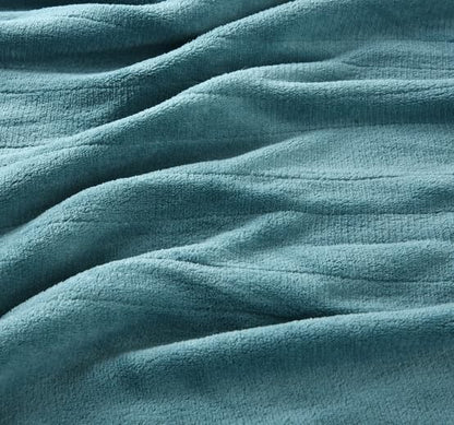Electric Heated Blanket Twin Size 62"x84", Fast Heating Throw, Soft Plush Microplush for Bed & Couch, 10 Hours Auto Off & 4 Heating Levels, Machine Washable, Gifts for Grandma & Family-Teal