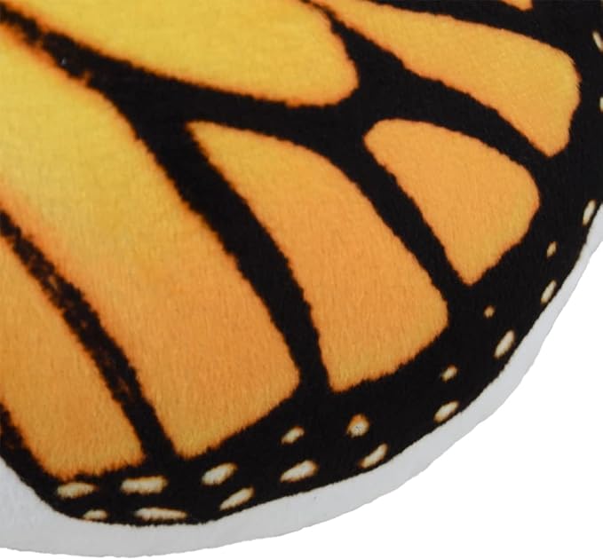 JWH 3D Butterfly Throw Pillow Cover Cute Decorative Accent Pillow Cases Papillon Soft Stuffed Plush Kids Girls Aesthetic Cushion for Farmhouse Bedroom Sofa Couch Bed Car 13x15 Inch Yellow