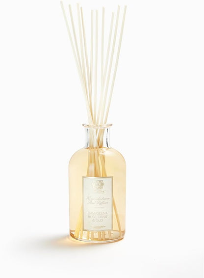 Antica Farmacista Home Ambiance Diffuser - Long-Lasting Reed Scent Diffuser - Luxury Room Freshener Gift - Damascena Rose, Orris & Oud, 16.9 fl oz