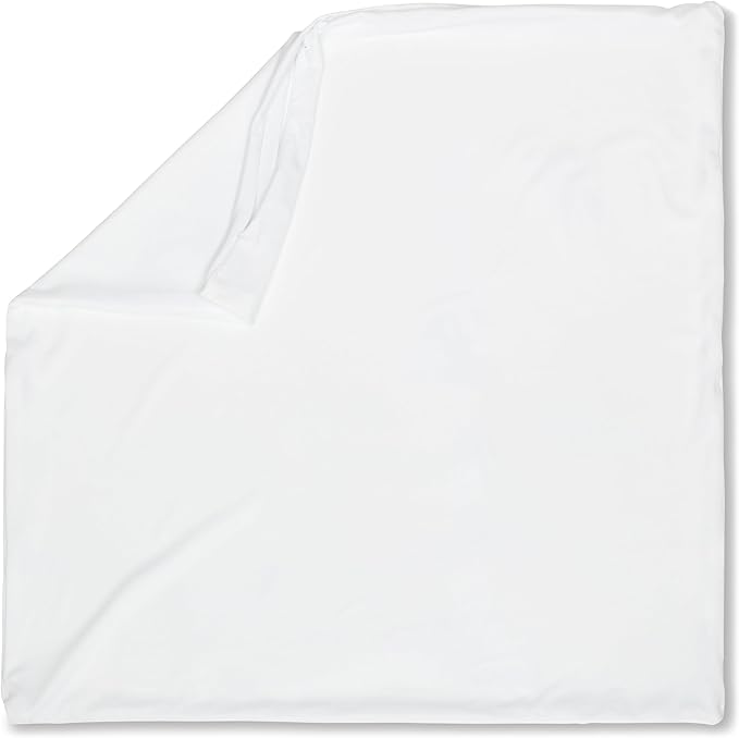 PILLOWY 16"x16" Throw Pillowcases (Cover Only) - 85/15 Nylon, Spandex - Luxurious, Silky, Stretchy & Soft - 1Pcs Solid Color - A Perfect Choice for Couch Chairs Sofa Bed Adult or Kids Bedroom, White