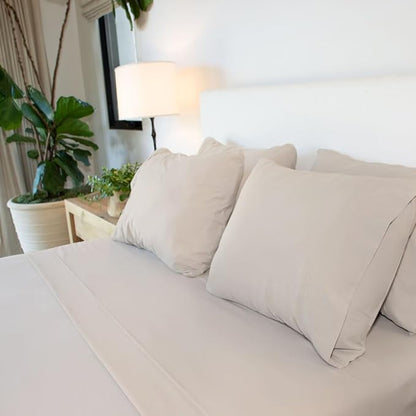 Jennifer Adams Eternal Sheet Set, 4-Piece Microfiber Sheets & Pillowcases - Ultra-Soft, Breathable and Wrinkle-Resistant (Linen, Full)