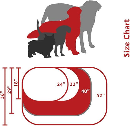 Majestic Pet 40 Inch Bagel Calming Dog Bed Washable – Cozy Soft Round Dog Bed with Spine Support for Dogs to Rest Their Head - Fluffy Donut Puppy Mat 40x29x9 (Inch) Large – Pink