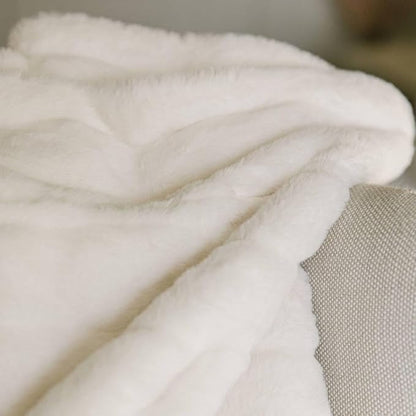Minky Designs Polar Bear Minky Blanket – Ultra Soft Faux Fur Throw Blanket for Couch, Bed & Home – Fluffy, Warm & Luxurious – Posh Collection (Large, 60x72)